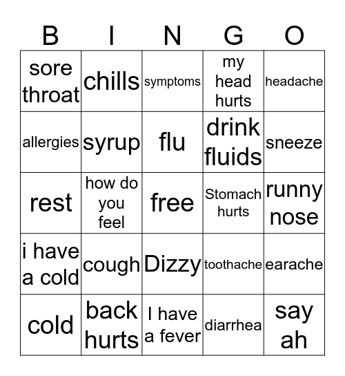 Spanish Bingo Card