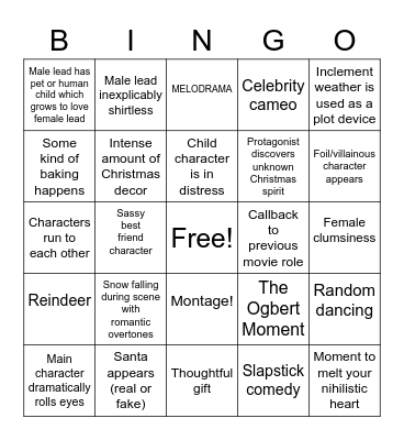 Falling for Christmas BINGO Card
