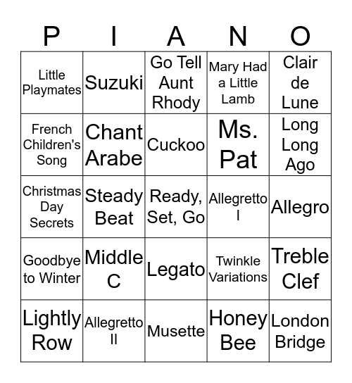 Luke's Book One Graduation Bingo Card