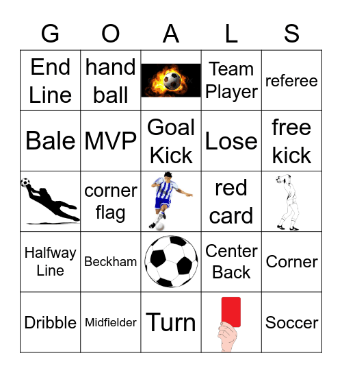 Soccer/Football Bingo Card