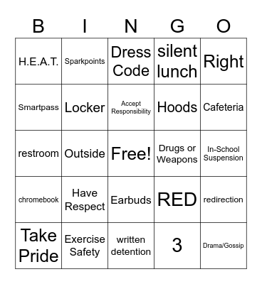 PROCEDURES BINGO Card