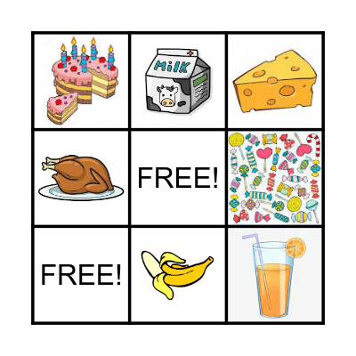 BINGO- FOOD Bingo Card