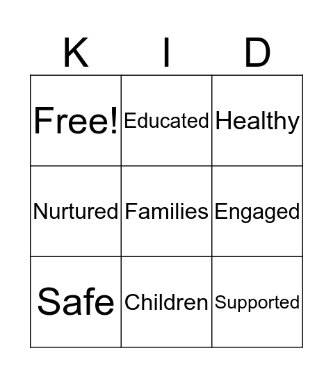 Advocacy Bingo Card