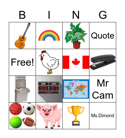 Fun Friday Bingo Card