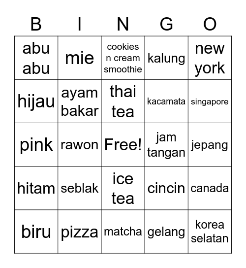 bingo viorkan Bingo Card