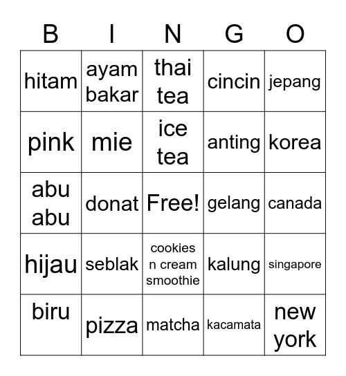 Viorkan Bingo Card