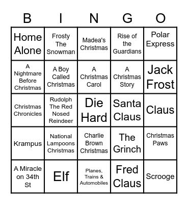 Christmas Bingo Card