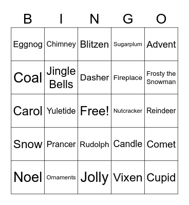 Christmas Bingo! Bingo Card