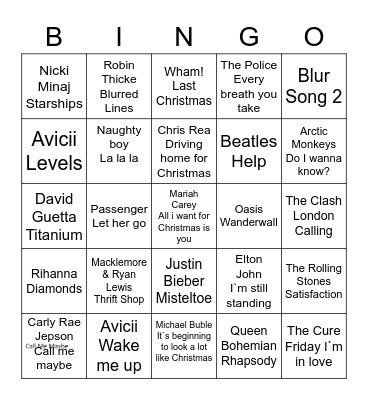 Yolo Taco Julebord <3 Bingo Card