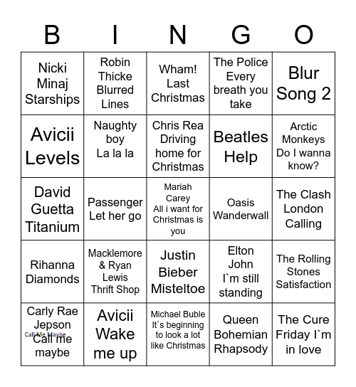 Yolo Taco Julebord <3 Bingo Card