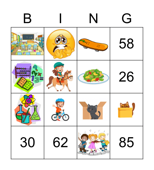 Family and Friends Units 1-5 Bingo Card