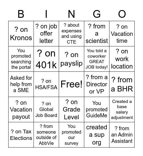 CPS WEEK BINGO Card
