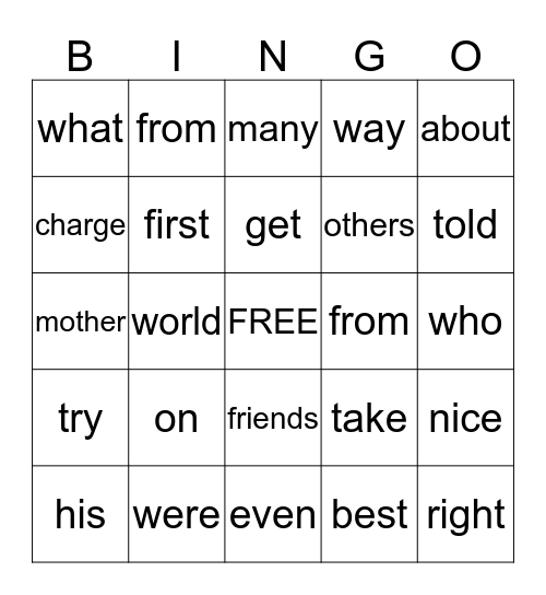 Bingo Card