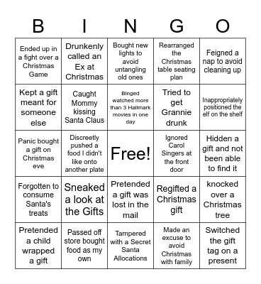 Christmas Have You ever Bingo Card