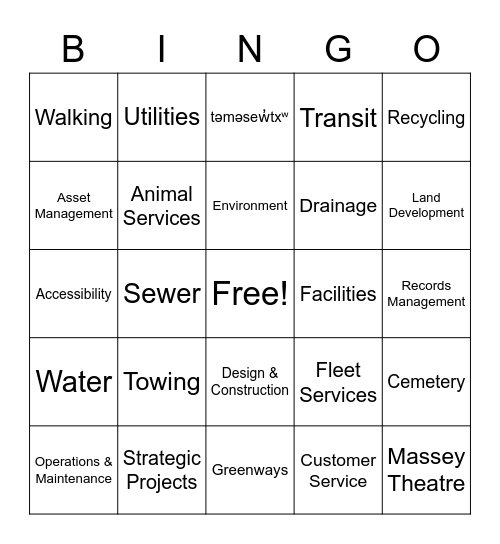 Bingo Card