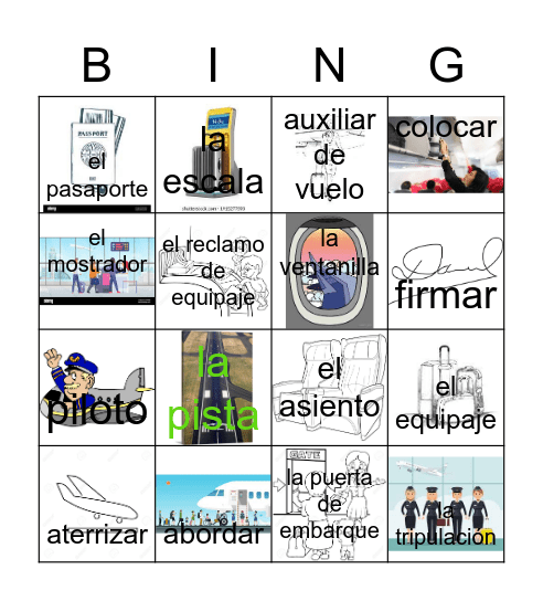 CCHS--Spanish 2, Unit 3 Bingo Card