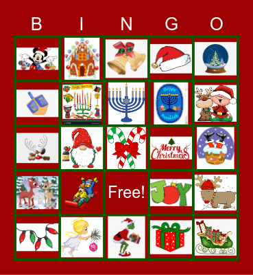 Holiday Bingo Card