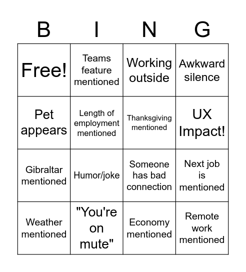 Logan Bingo Card