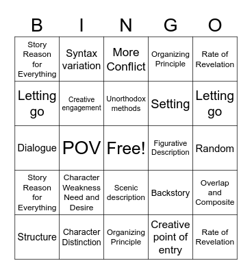 Revision Bingo! Bingo Card