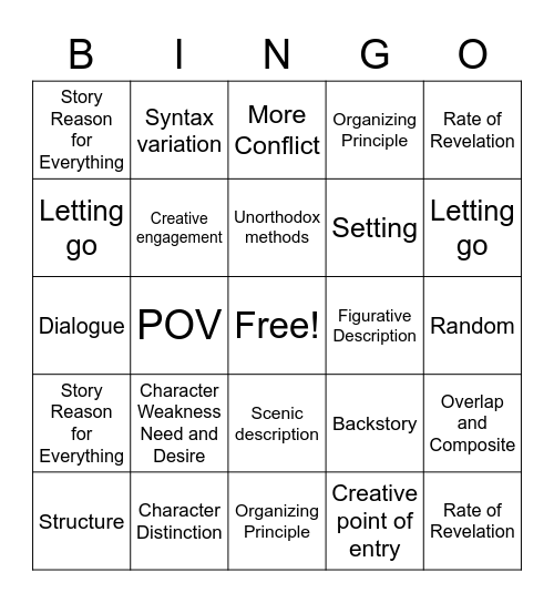 Revision Bingo! Bingo Card