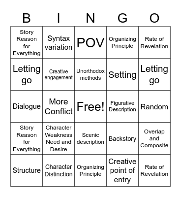 Revision Bingo! Bingo Card