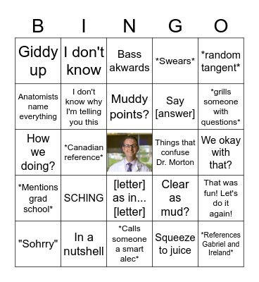 Mortonisms Bingo Card