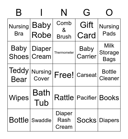 BABY BINGO Card