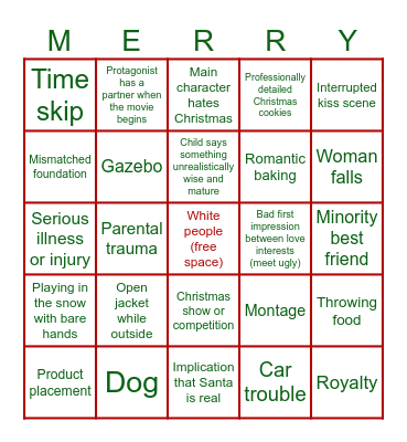 Hallmark Movie Bango Bingo Card