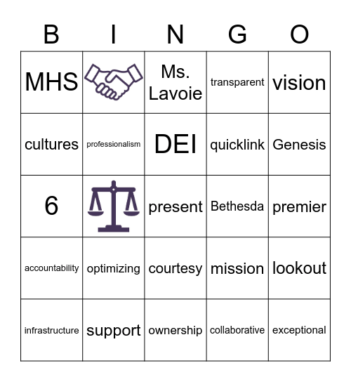 Town Hall Bingo Card