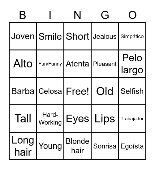 3.3-3.7 Bingo Card