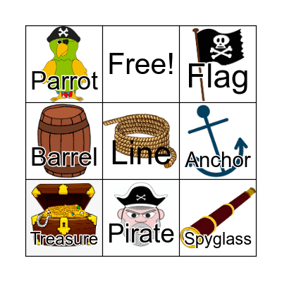 Pirate Bingo Card