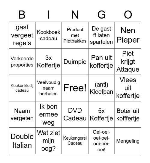 SOS Piet Bingo Card