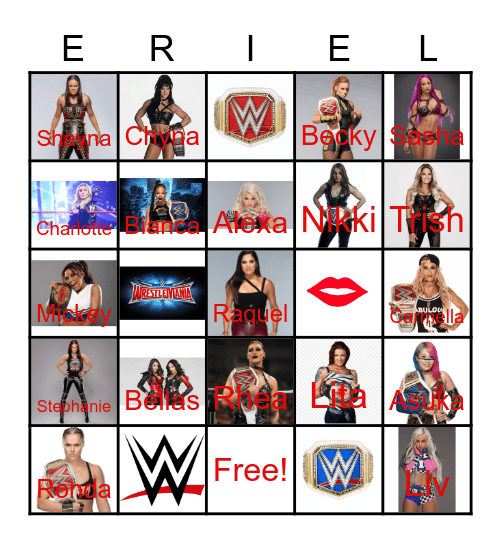 Royal Rumble Bingo Card