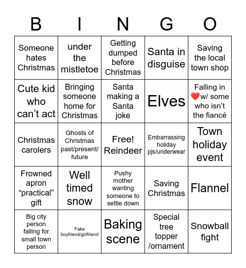 Corny Christmas Bingo Card