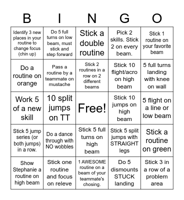 BEAM Bingo Card