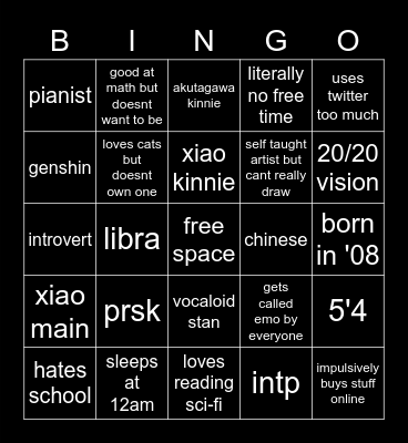 sei's bingo! Bingo Card