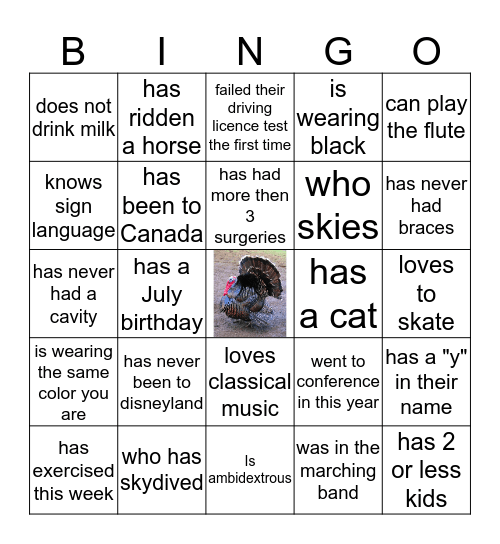 Bingham Family Bingo! Bingo Card