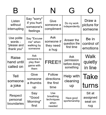 MD's Bingo Card
