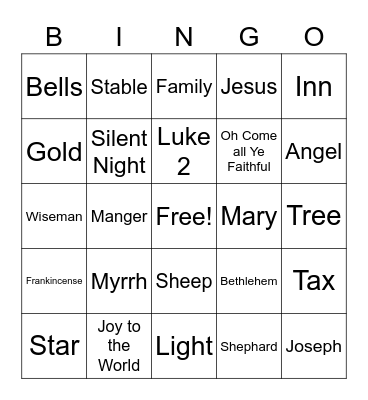Christmas Bingo Card