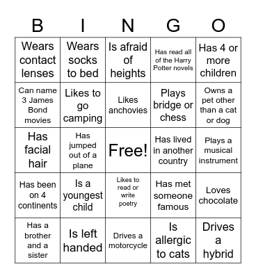 Courtyards at Camden Bingo Card