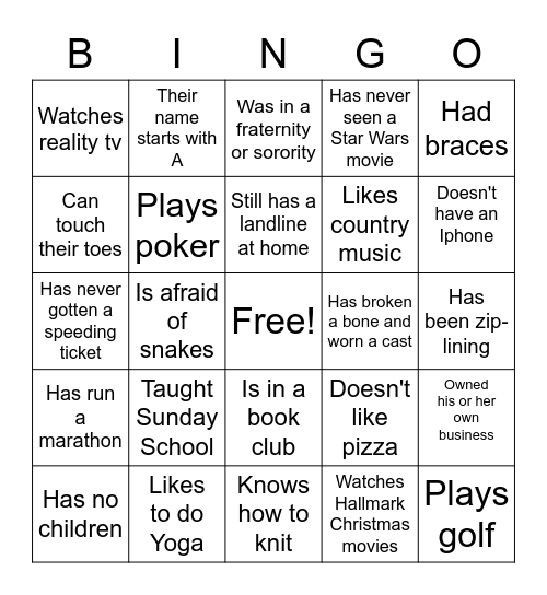 Courtyards at Camden 2022 Bingo Card