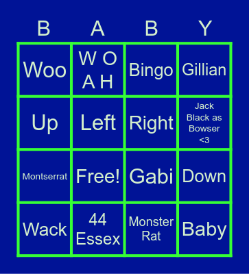 Baby Bingo 2022 Bingo Card