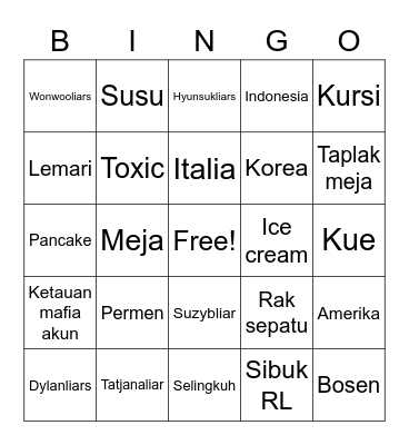 BIBLEEliar’s BINGO Card