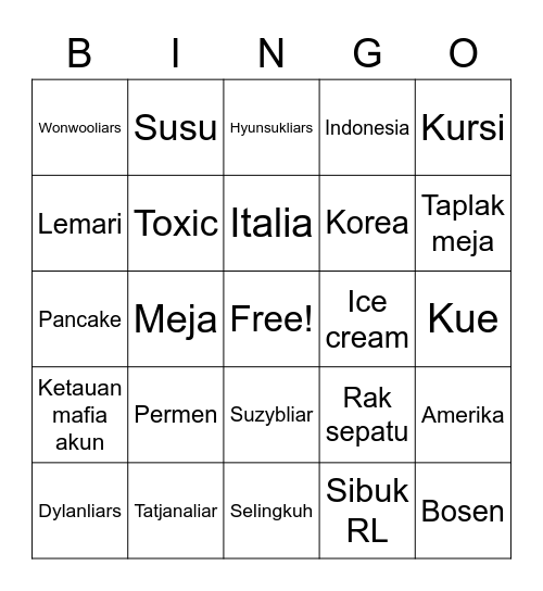 BIBLEEliar’s BINGO Card