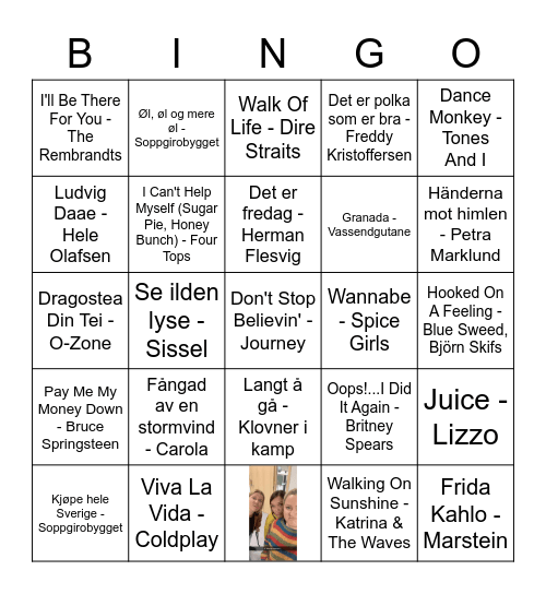 ⭐ Musikkbingo ⭐ Bingo Card