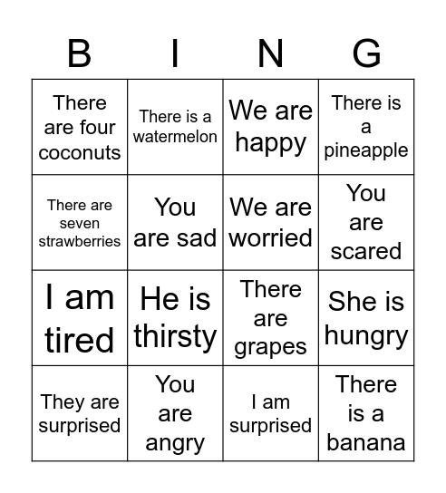 Synthesis Bingo Card