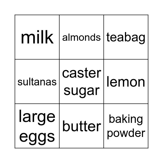 GUGELHUPF Bingo Card