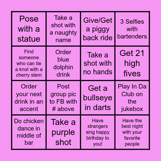 #AliPaigeIsReadyToRage Bingo Card