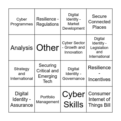 CS&DI BINGO! Bingo Card