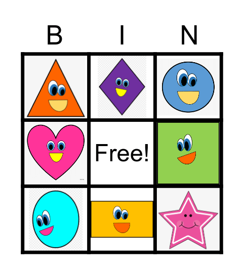 Las Formas-Shapes Bingo Card